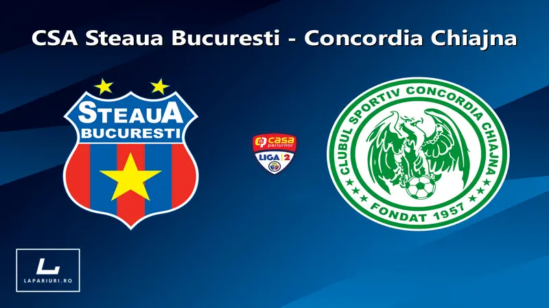 CSA Steaua Bucuresti - Concordia Chiajna ponturi pariuri fotbal 08.08.2025