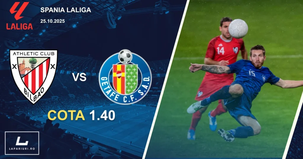 Athletic Bilbao - Getafe ponturi pariuri fotbal 25.10.2025