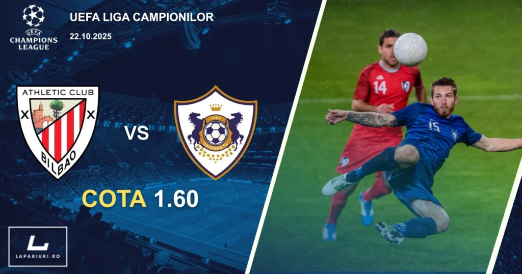 Athletic Bilbao - Qarabag ponturi pariuri fotbal 22.10.2025