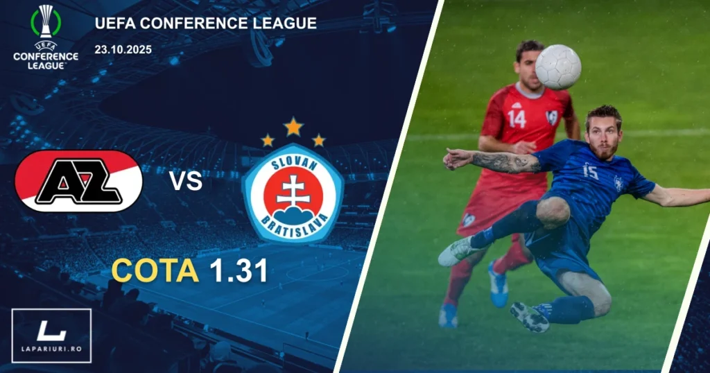 AZ Alkmaar - Slovan Bratislava ponturi pariuri fotbal 23.10.2025