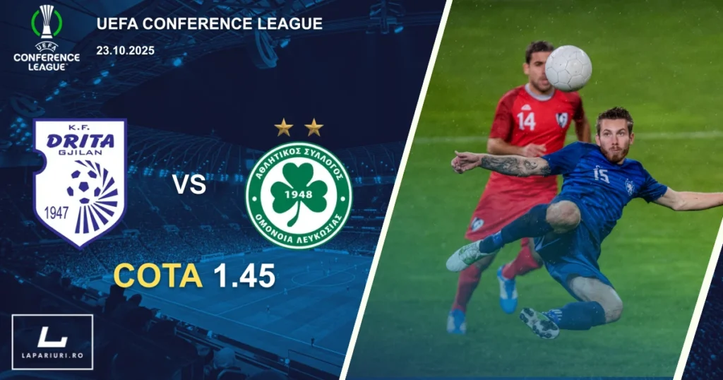 Drita - Omonia Nicosia ponturi pariuri fotbal 23.10.2025