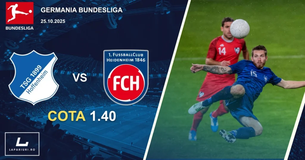 Hoffenheim - FC Heidenheim ponturi pariuri fotbal 25.10.2025