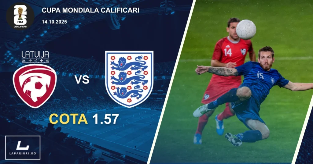 Letonia - Anglia ponturi pariuri fotbal 14.10.2025