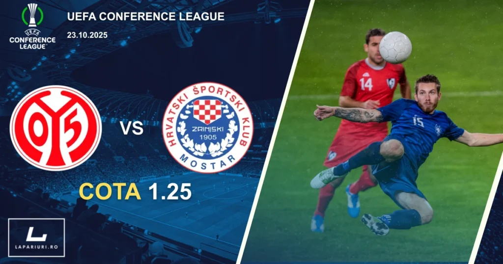 Mainz - Zrinjski Mostar ponturi pariuri fotbal 23.10.2025