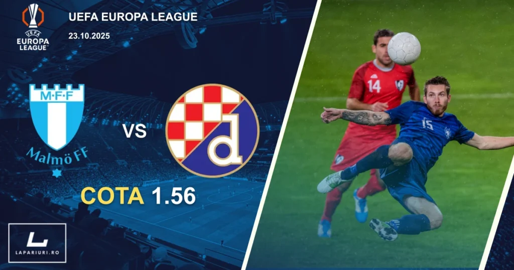 Malmo FF - Dinamo Zagreb ponturi pariuri fotbal 23.10.2025