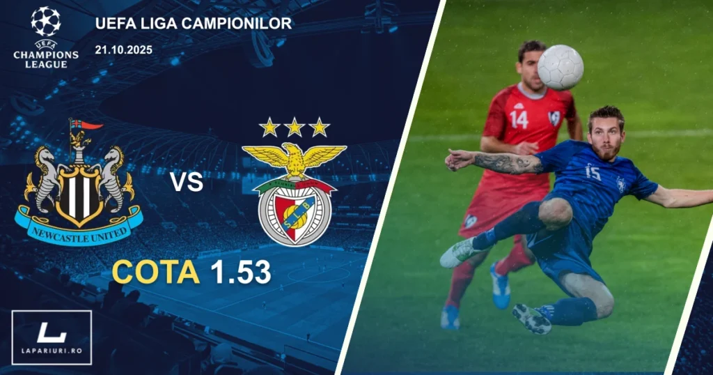 Newcastle United - Benfica ponturi pariuri fotbal 21.10.2025