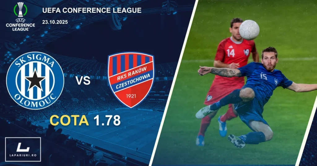 Sigma Olomouc - Rakow Czestochowa ponturi pariuri fotbal 23.10.2025