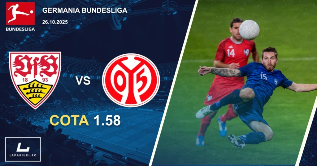 Stuttgart - Mainz ponturi pariuri fotbal 26.10.2025