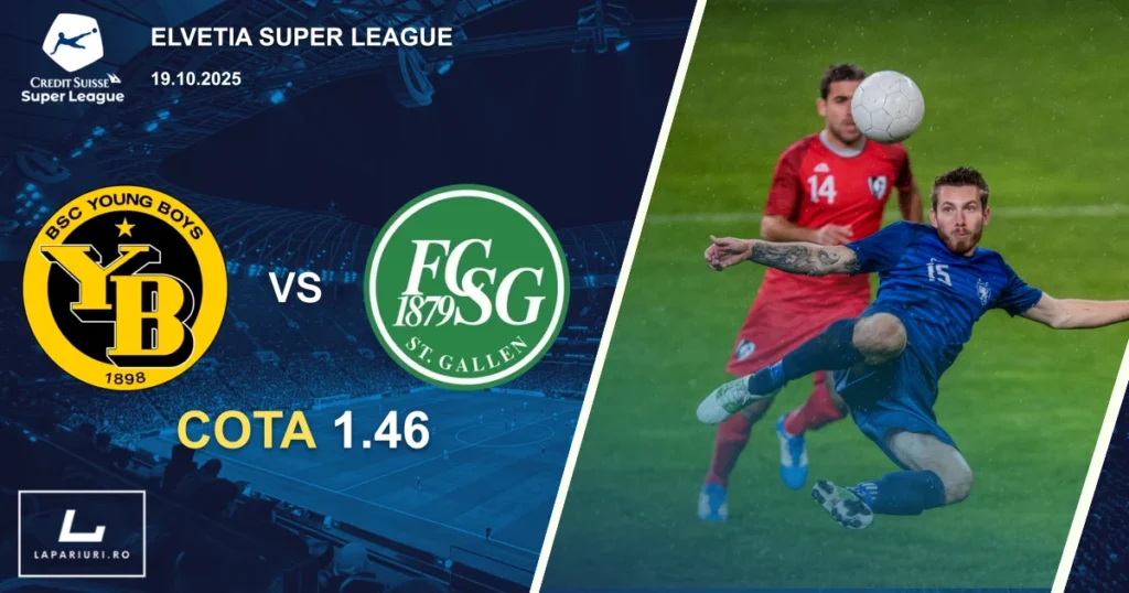 Young Boys - St Gallen ponturi pariuri fotbal 19.10.2025
