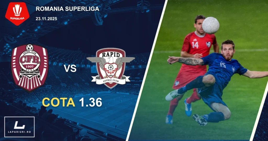 CFR Cluj_Rapid Bucuresti_ponturi_pariuri_fotbal_23112025