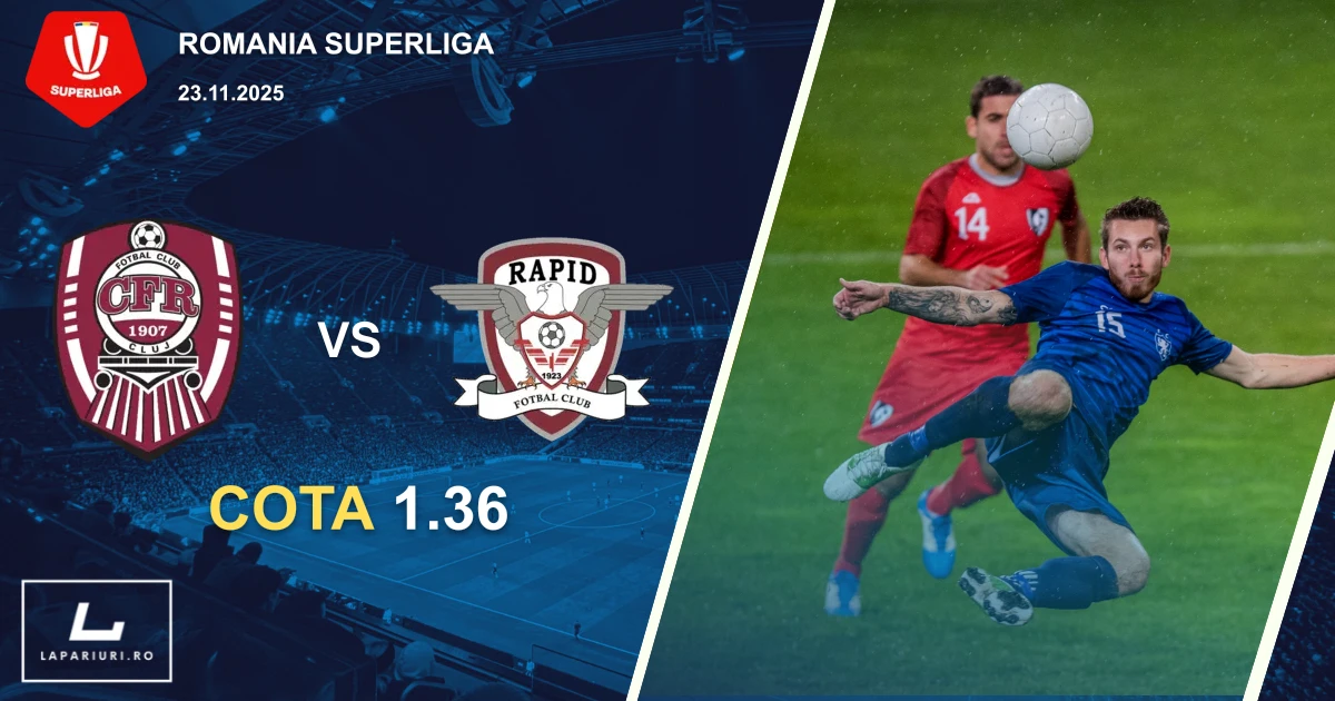 CFR Cluj_Rapid Bucuresti_ponturi_pariuri_fotbal_23112025