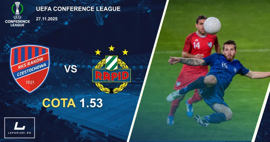 Rakow Czestochowa_Rapid Vienna_ponturi_pariuri_fotbal_27112025
