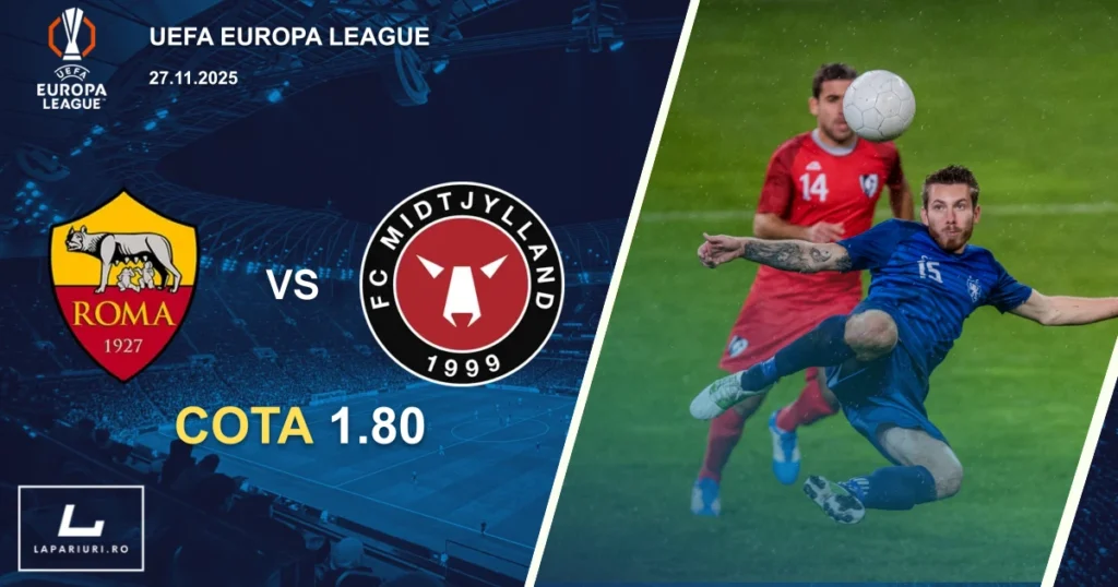 Roma_FC Midtjylland_ponturi_pariuri_fotbal_27112025