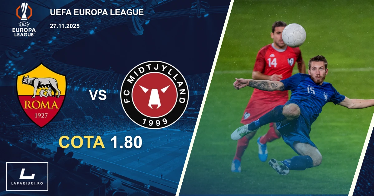Roma_FC Midtjylland_ponturi_pariuri_fotbal_27112025