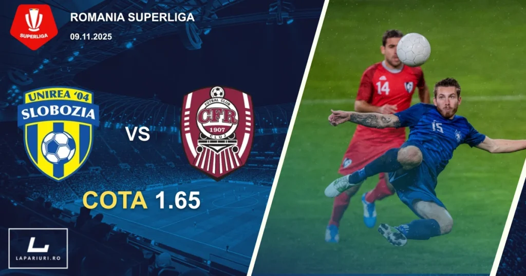 Unirea Slobozia_CFR Cluj_ponturi_pariuri_fotbal_09112025