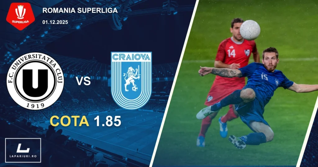 Universitatea Cluj_Universitatea Craiova_ponturi_pariuri_fotbal_01122025