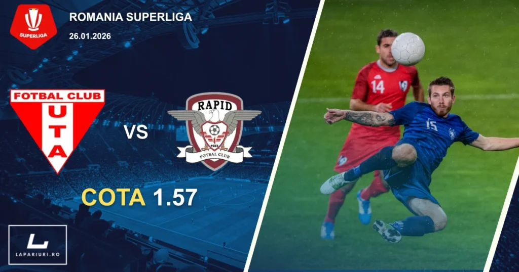 UTA Arad_Rapid Bucuresti_ponturi_pariuri_fotbal_26012026
