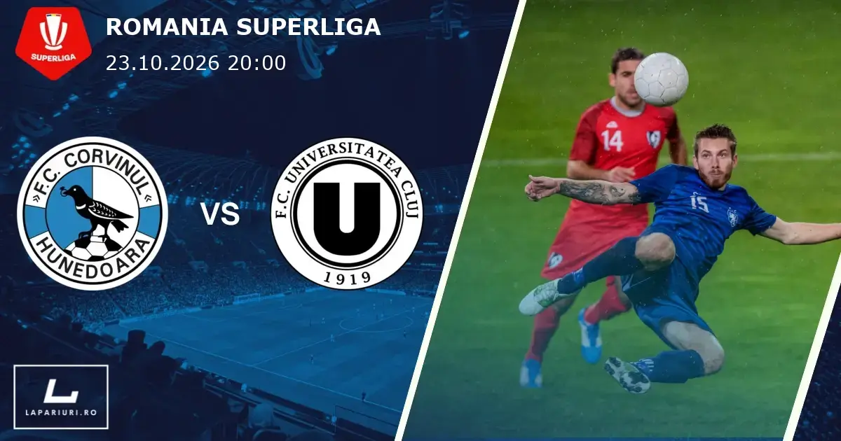 Corvinul Hunedoara_Universitatea Cluj_ponturi_pariuri_fotbal_23102026