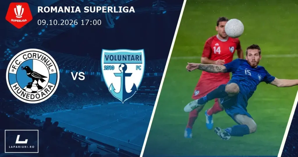 Corvinul Hunedoara_Voluntari_ponturi_pariuri_fotbal_09102026