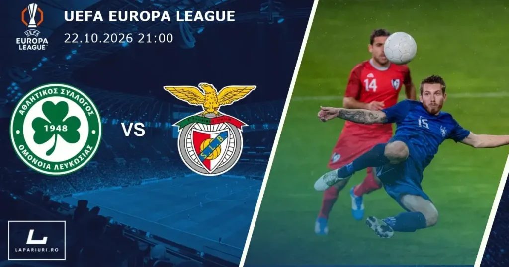 Omonia Nicosia_Benfica_ponturi_pariuri_fotbal_22102026